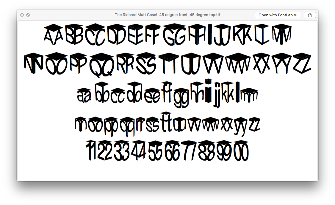 Richard Mutt Case Typeface Boxes
